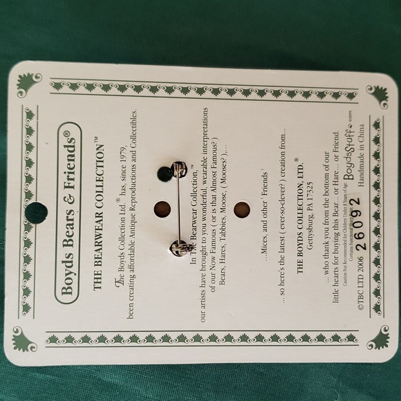Boyds Bear Christmas Pin - Picture 7 of 9